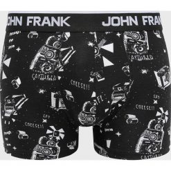 John Frank - Bokserki. Czarne bokserki męskie John Frank, bez wzorów, z elastanu. Za 59,90 zł.