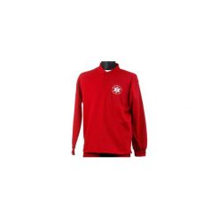 Bluza Polo ratownicza FUNKCYJNA męska czerwona S. Czerwone bluzy męskie Ratujesz, s, bez wzorów, z tkaniny, polo, bez rękawów, bez kaptura. Za 81,99 zł.