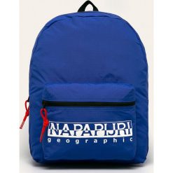 Napapijri - Plecak. Niebieskie plecaki męskie Napapijri, z nadrukiem, z materiału. W wyprzedaży za 119,90 zł.