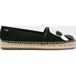 Karl Lagerfeld - Espadryle Karl Ikonic Slip On. Białe espadryle damskie KARL LAGERFELD, bez wzorów, ze skóry, bez obcasa, na obcasie. Za 579,90 zł.
