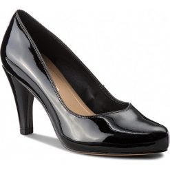 Półbuty CLARKS - Dalia Rose 261385674 Black Patent. Czarne półbuty damskie Clarks, bez wzorów, ze skóry ekologicznej, bez obcasa, na obcasie, bez zapięcia. W wyprzedaży za 179,00 zł.