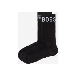 BOSS 2-pack Skarpetki Czarny. Czarne skarpetki męskie Boss, bez wzorów, z elastanu. Za 69,95 zł.