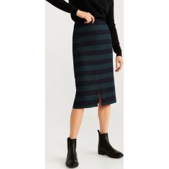 Mango - Spódnica Lina. Zielone spódniczki damskie Mango, z elastanu, casualowe, midi, ołówkowe. W wyprzedaży za 99,90 zł.