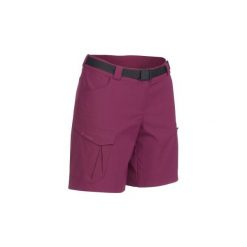 Spodenki trekkingowe Trek 100 damskie. Czerwone szorty damskie FORCLAZ, bez wzorów, z elastanu. Za 59,99 zł.