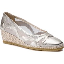 Espadryle SPIFFY - E-81453-80 Platino 008. Szare espadryle damskie Spiffy, bez wzorów, ze skóry, bez obcasa, na obcasie. W wyprzedaży za 279,00 zł.