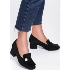 Czarne Czółenka Plethora. Czarne czółenka damskie Renee, bez wzorów, bez obcasa. Za 69,99 zł.