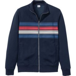Bluza rozpinana bonprix ciemnoniebieski. Niebieskie bluzy męskie bonprix, s, bez wzorów, ze stójką, bez rękawów, bez kaptura. Za 89,99 zł.