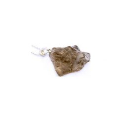 Colare Raw Kwarc Dymny srebro. Czarne naszyjniki damskie marki Brazi druse jewelry, na co dzień, z kwarcem, srebrne. Za 150,00 zł.