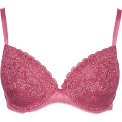 Biustonosz push-up "Marina" w kolorze jasnoróżowym. Różowe biustonosze Lascana & Co., w koronkowe wzory, z koronki. W wyprzedaży za 44,95 zł.