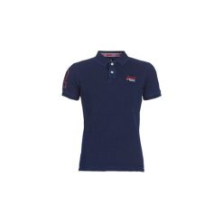 Koszulki polo z krótkim rękawem Superdry CLASSIC PIQUE POLO. Niebieskie koszulki męskie Superdry, s, bez wzorów, z krótkim rękawem. Za 175,20 zł.