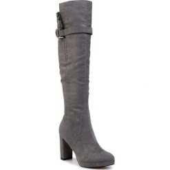 Kozaki GUESS - Abalene2 FL8AB2 ESU11 GREY. Szare kozaki damskie Guess, ze skóry ekologicznej, bez obcasa, bez zapięcia. W wyprzedaży za 439,00 zł.