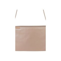 Nodo bag "S" ciemnobeżowa kopertówka z paskiem na ramię. Brązowe kopertówki damskie marki Hairoo, na co dzień, w paski, klasyczne, na ramię, bez dodatków. Za 110,00 zł.