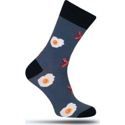 Skarpetki More - Jajka sadzone z bekonem - Granat, Męskie SKMORE154079eggblue. Niebieskie skarpetki męskie More, bez wzorów, z tkaniny. Za 16,90 zł.