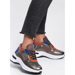 Brązowe Sneakersy Ixora. Pomarańczowe buty sportowe damskie Renee. Za 99,99 zł.