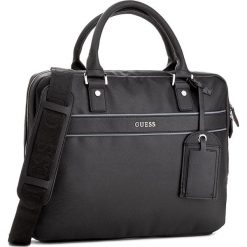 Torba na laptopa GUESS - Uptown HM6223 POL74 BLA. Czarne plecaki męskie marki Guess, z aplikacjami. W wyprzedaży za 309,00 zł.