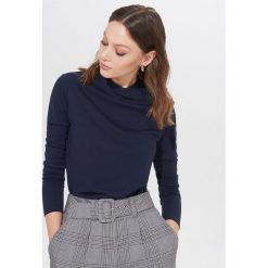 Bluzka z niską stójką - Niebieski. Niebieskie bluzki damskie Mohito, s. Za 59,99 zł.