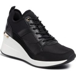 Sneakersy ALDO - Thrundra 61799530 98. Czarne półbuty damskie ALDO, bez wzorów, z zamszu, bez obcasa, na koturnie, bez zapięcia. Za 369,00 zł.