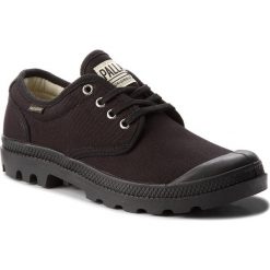 Trapery PALLADIUM - Pampa Ox Originale 75331-060-M Black/Black. Czarne półbuty damskie Palladium, na co dzień, bez wzorów, z tworzywa sztucznego, klasyczne, bez obcasa, na płaskiej podeszwie, bez zapięcia. Za 329,00 zł.