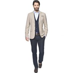 Marynarki męskie: marynarka travale kamel slim fit