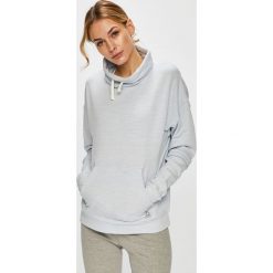 Reebok - Bluza. Niebieskie bluzy damskie Reebok, s, bez wzorów, z bawełny, bez rękawów, bez kaptura. W wyprzedaży za 179,90 zł.
