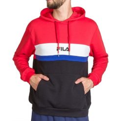 FILA RADOMIR HOODIE > 687232-A251. Czerwone bluzy męskie Fila, xl, bez wzorów, z bawełny, street, z kapturem, bez rękawów, bez kaptura. W wyprzedaży za 249,99 zł.
