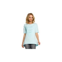 Tuniki Moe M023 Dresowa bluza tunika z sercem. Szare tuniki damskie Moe, s, bez wzorów, z dresówki, bez kołnierzyka, bez rękawów. Za 85,00 zł.