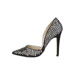 VERSACE 19.69 czółenka damskie Yolande czarne 38. Czarne czółenka damskie Versace 19.69, z aplikacjami, bez obcasa. Za 269,00 zł.