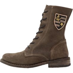 Botki damskie lity: Lazamani Botki sznurowane militar