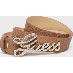 Guess Jeans - Pasek. Pomarańczowe paski damskie marki Guess Jeans, w paski, z jeansu. Za 259,90 zł.
