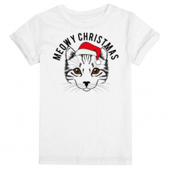 Christmas T-Shirt Damska Koszulka Meowy Christmas M Biały. Białe t-shirty damskie Christmas T-Shirt, m. Za 45,00 zł.