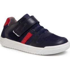 Sneakersy SUPERFIT - 6-06055-81 S Blau/Rot. Niebieskie trampki chłopięce Superfit, bez wzorów, ze skóry, na rzepy. W wyprzedaży za 269,00 zł.
