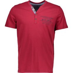T-shirty męskie z nadrukiem: Koszulka "Henley" w kolorze czerwonym