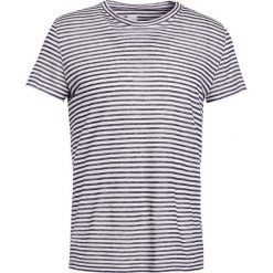 120% Lino UOMO GIROCOLO STRIPE Tshirt z nadrukiem natural. Białe koszulki polo męskie marki 120% Lino, m, z nadrukiem, ze lnu. W wyprzedaży za 356,30 zł.