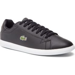 Sneakersy LACOSTE - Graduate Bl 1 SMA 7-37SMA0053312 Blk/Wht. Czarne sneakersy męskie Lacoste, na co dzień, bez wzorów, ze skóry, eleganckie, bez zapięcia. Za 369,99 zł.