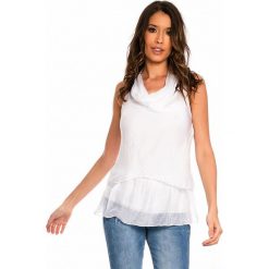 Jedwabny top w kolorze białym. Białe bluzki damskie Silk Premium, s, bez wzorów, z jedwabiu, bez kołnierzyka. W wyprzedaży za 128,95 zł.