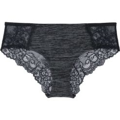 Figi hipster bonprix szary melanż. Szare majtki damskie bonprix, w koronkowe wzory, z koronki. Za 29,99 zł.