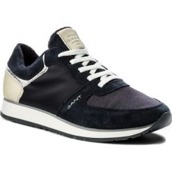 Sneakersy GANT - Linda 16538532 Marine G69. Niebieskie sneakersy damskie GANT, na co dzień, bez wzorów, z zamszu, marine, bez obcasa, bez zapięcia. W wyprzedaży za 239,00 zł.