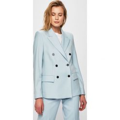 Calvin Klein - Żakiet. Niebieskie marynarki damskie Calvin Klein, bez wzorów, z elastanu. W wyprzedaży za 699,90 zł.