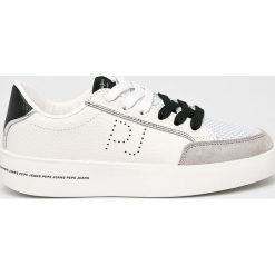 Pepe Jeans - Buty Brixton Mesh Bash. Białe buty sportowe damskie Pepe Jeans, bez wzorów, z jeansu, sportowe. W wyprzedaży za 199,90 zł.