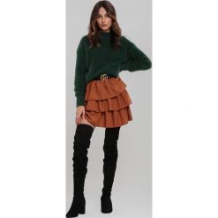 Camelowa Spódnica Not Sorry. Brązowe spódniczki damskie Renee, s, bez wzorów, mini. Za 79,99 zł.