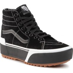 Sneakersy VANS - Sk8-Hi Stacked VN0A4BTWLF91 (Suede) Black/Gum. Czarne półbuty damskie Vans, z zamszu. Za 419,00 zł.