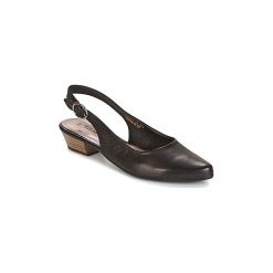 Sandały Tamaris 29400-003. Czarne sandały damskie Tamaris, bez wzorów, bez obcasa, bez zapięcia. Za 181,30 zł.