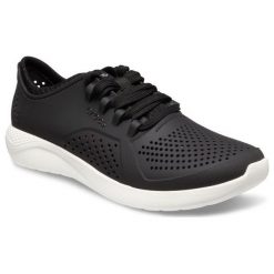 Crocs Tenisówki Literidepacer W Black, 37,5. Czarne buty sportowe damskie Crocs, bez wzorów, z materiału, bez obcasa. W wyprzedaży za 225,00 zł.