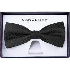 Mucha Czarna. Czarne muszki męskie LANCERTO, z dzianiny, eleganckie. Za 79,90 zł.
