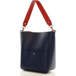 Shopper bag damskie: ALIANA – Torebka skórzana shopper bag MAZZINI – granatowa