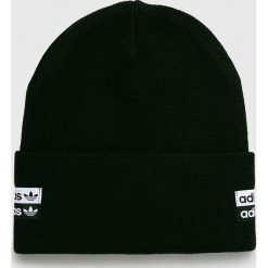 Adidas Originals - Czapka. Czarne czapki męskie adidas Originals, na zimę, bez wzorów, z dzianiny. Za 89,90 zł.