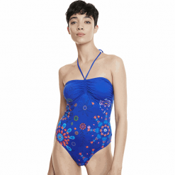 Desigual Jednoczęściowy strój kąpielowy damski Biki Creta Turkish Sea 20SWMK14 5114 (Rozmiar M). Niebieskie stroje kąpielowe damskie Desigual, m, bez wzorów, klasyczne. W wyprzedaży za 227,00 zł.