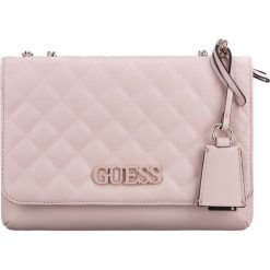 Guess Elliana Cross body bag Różowy. Różowe torebki klasyczne damskie Guess, w paski, z poliesteru, bez dodatków. Za 576,95 zł.