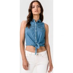 Pepe Jeans Wave Koszula Niebieski. Niebieskie bluzki damskie Pepe Jeans, xl, bez wzorów, z jeansu, bez kołnierzyka, z krótkim rękawem. Za 361,95 zł.