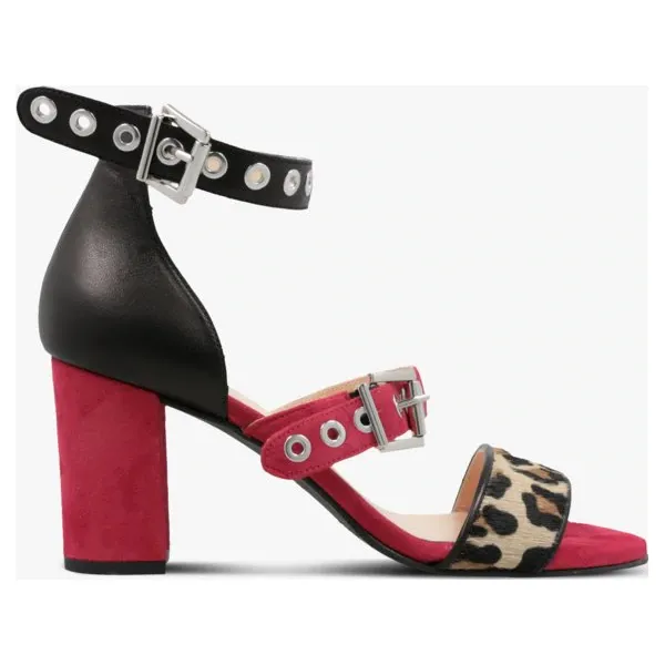 Symbiosis Sandały Kitty buty damskie, multicolor, rozmiar 8. Sandały damskie Symbiosis, w paski, ze skóry, na wysokim obcasie, na obcasie, z paskami. W wyprzedaży za 365,49 zł.